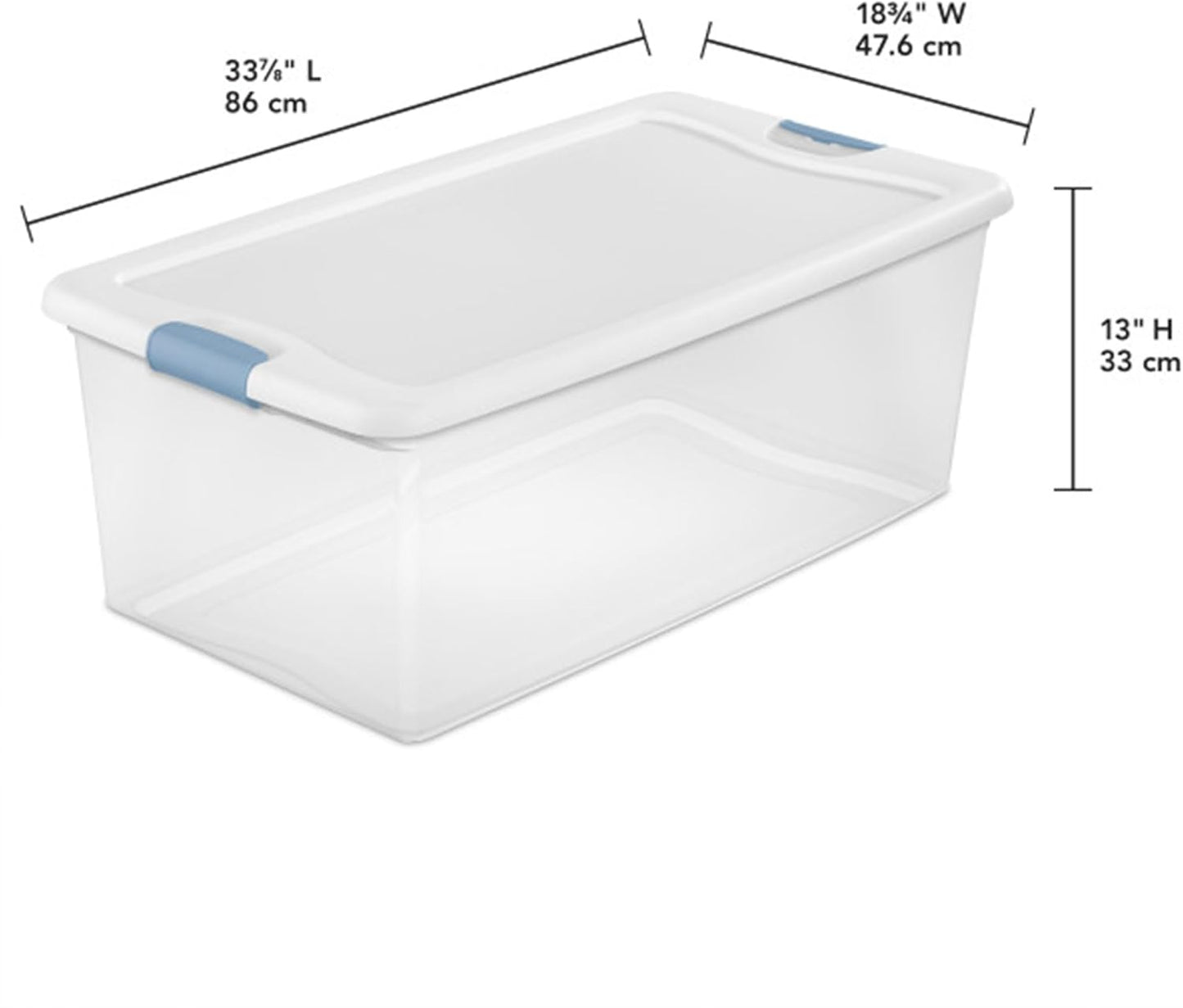 Stackable Storage Bin with Lid, Clear Plastic Design, Various specifications 6-15-25-32-64 106Quart