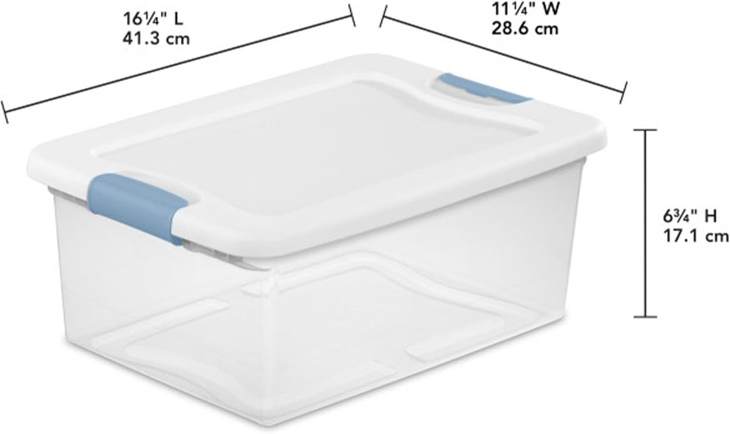 Stackable Storage Bin with Lid, Clear Plastic Design, Various specifications 6-15-25-32-64 106Quart