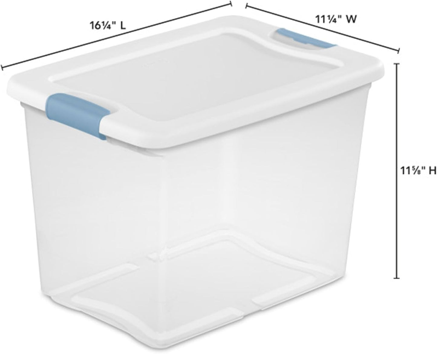 Stackable Storage Bin with Lid, Clear Plastic Design, Various specifications 6-15-25-32-64 106Quart