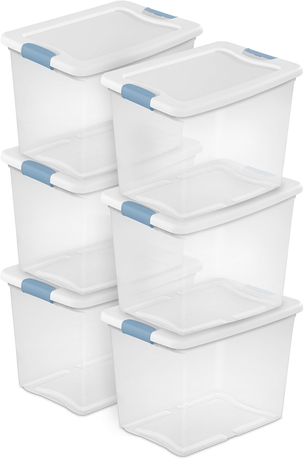 Stackable Storage Bin with Lid, Clear Plastic Design, Various specifications 6-15-25-32-64 106Quart