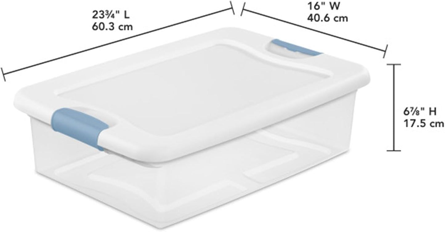 Stackable Storage Bin with Lid, Clear Plastic Design, Various specifications 6-15-25-32-64 106Quart