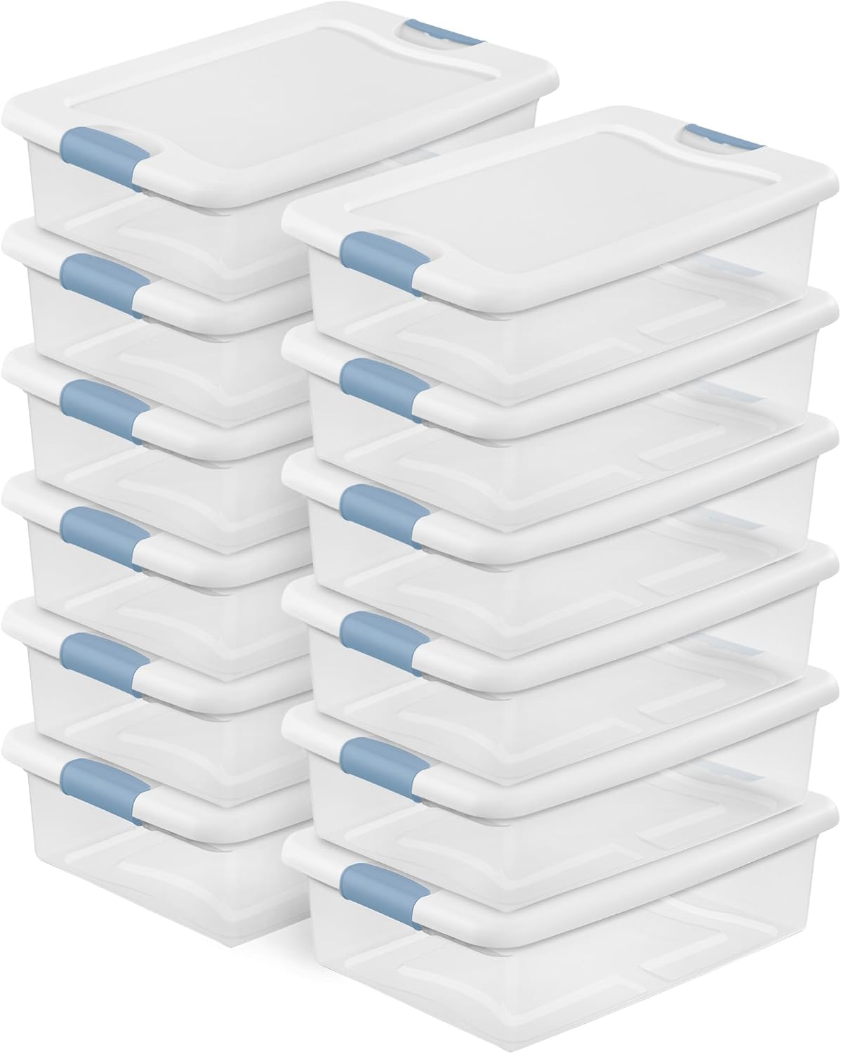 Stackable Storage Bin with Lid, Clear Plastic Design, Various specifications 6-15-25-32-64 106Quart