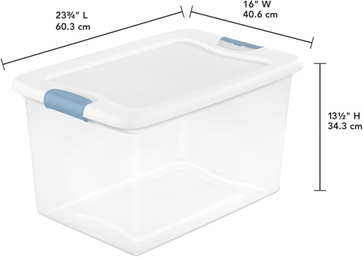 Stackable Storage Bin with Lid, Clear Plastic Design, Various specifications 6-15-25-32-64 106Quart