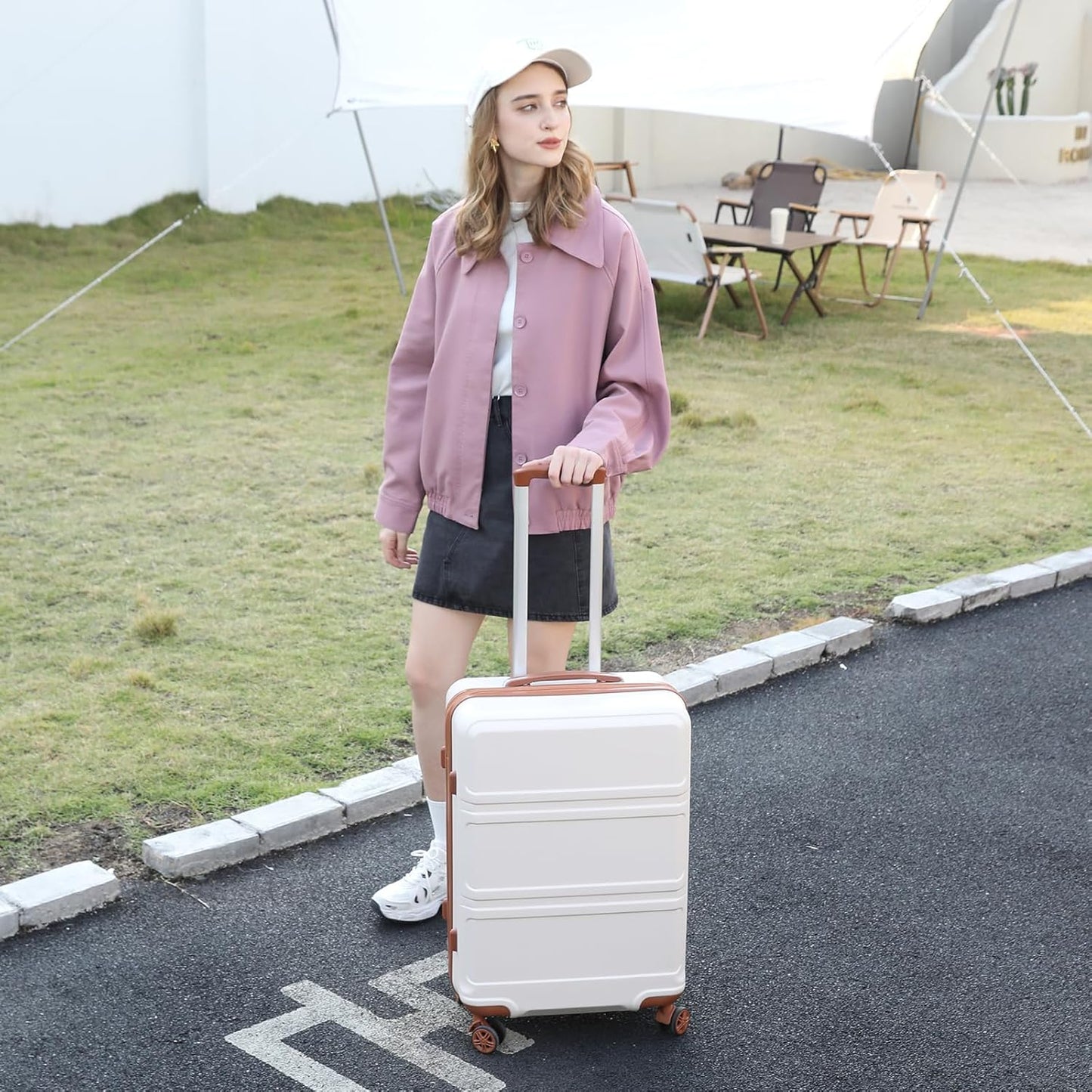 Travel Rolling Suitcases 20in 24in 28in Carry on and 12in Mini Cosmetic Case