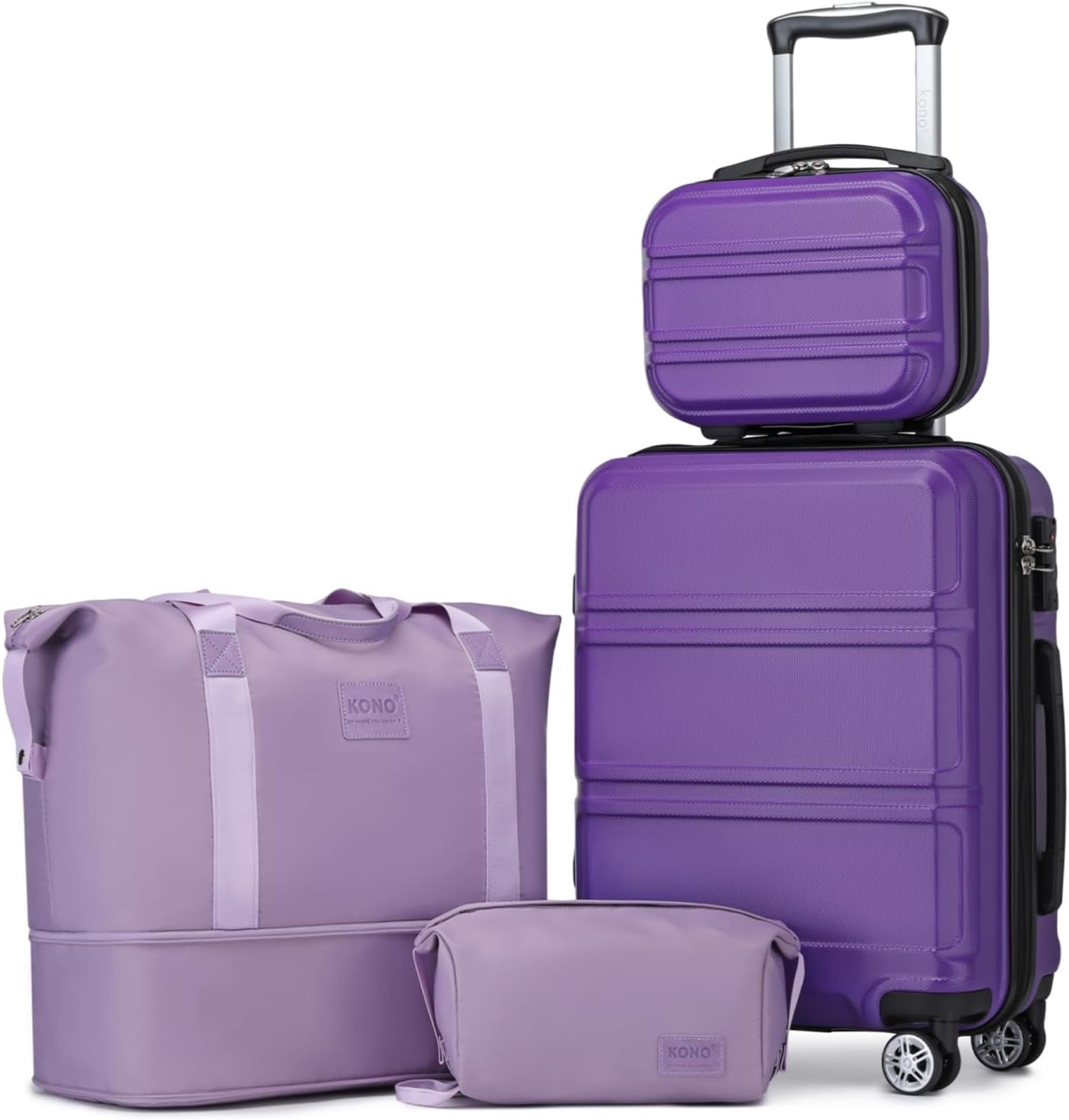 Travel Rolling Suitcases 20in 24in 28in Carry on and 12in Mini Cosmetic Case