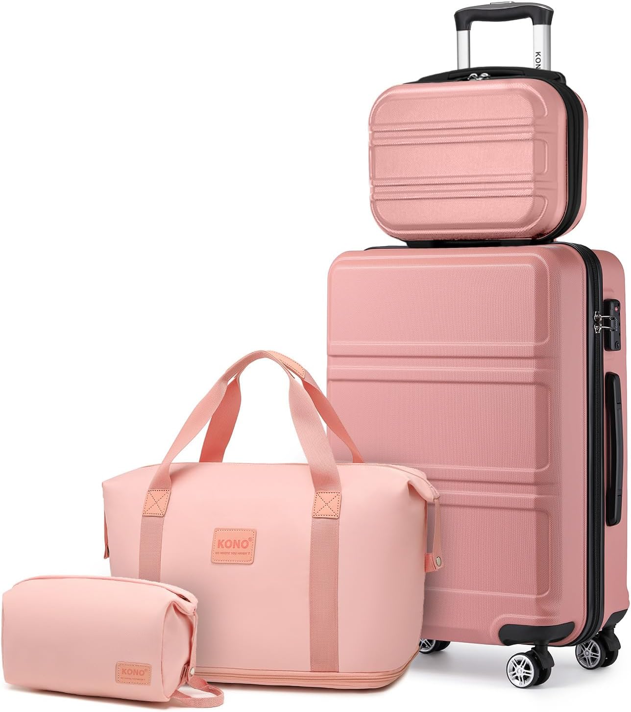 Travel Rolling Suitcases 20in 24in 28in Carry on and 12in Mini Cosmetic Case