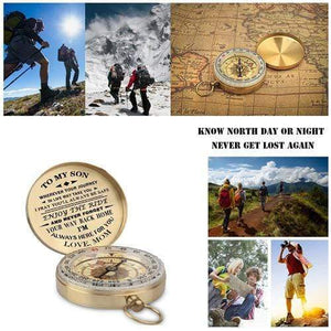 High Quality Camping Hiking Pocket Brass Golden Compass