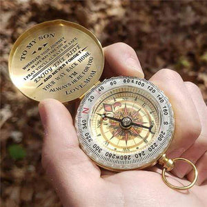 High Quality Camping Hiking Pocket Brass Golden Compass