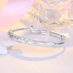 Filigree solid silver bracelet（adjustable size）