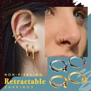 Non-Piercing Retractable Earrings