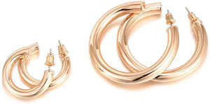 Gorgeous Dainty Hoop Earrings & Rings are ADJUSTABLE: