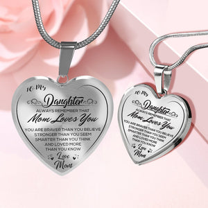 Daughter Inspirational Gifts Necklace (Love Dad&Mom)