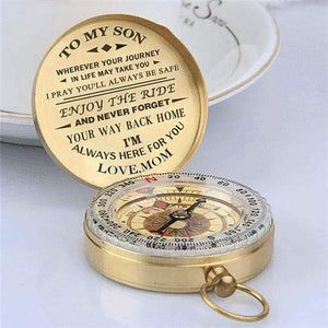 High Quality Camping Hiking Pocket Brass Golden Compass