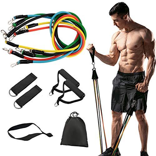 TPE multi-function Unisex Fitness 11 Pack Resistance Bands Set