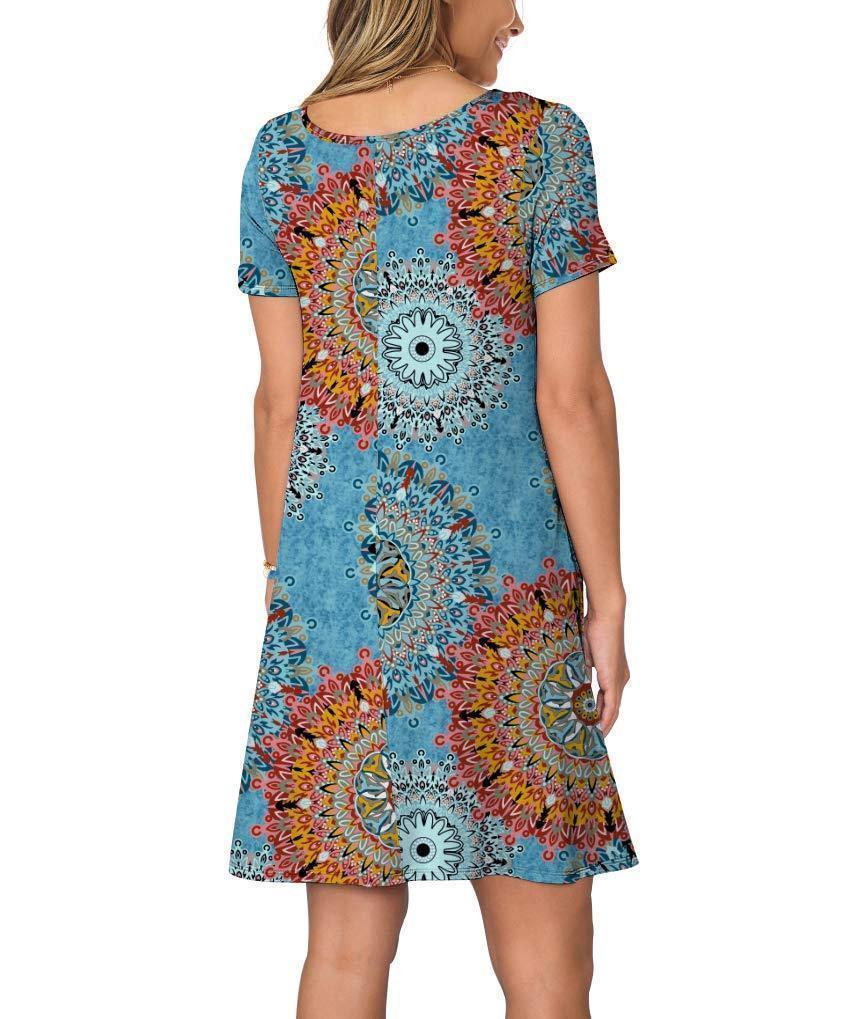 (BUY 3 GET 1 FREE)Women's  Dresses Short  with Pockets