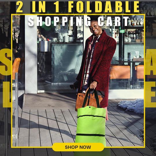 2-in-1 Foldable Shopping Cart