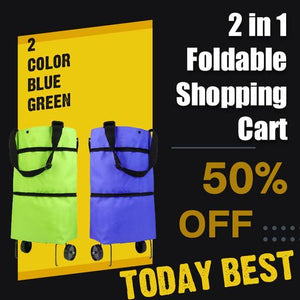 2-in-1 Foldable Shopping Cart