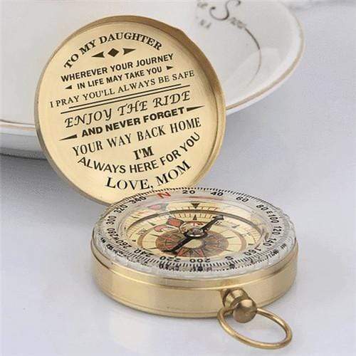 High Quality Camping Hiking Pocket Brass Golden Compass
