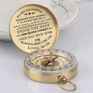 High Quality Camping Hiking Pocket Brass Golden Compass