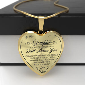 Daughter Inspirational Gifts Necklace (Love Dad&Mom)