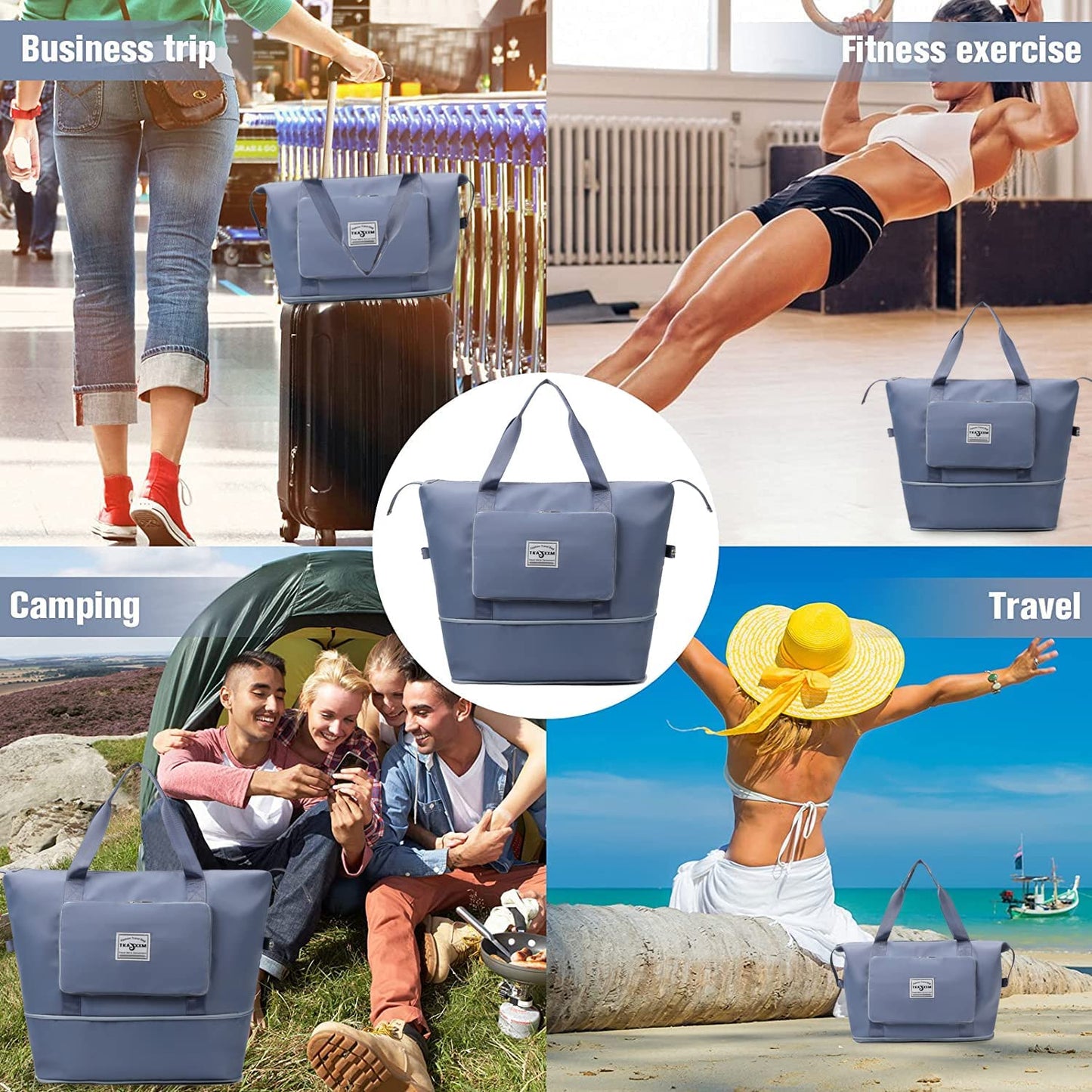 New Foldable Dry/Wet Separation Travel  Bag