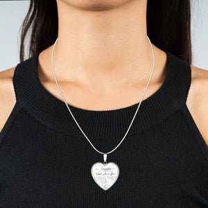 Daughter Inspirational Gifts Necklace (Love Dad&Mom)